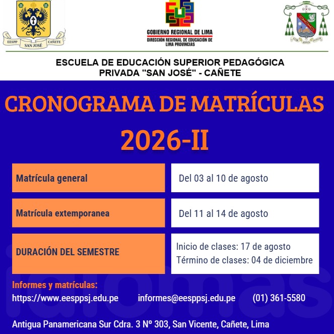 Cronograma de Matrículas 2026-II